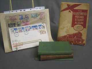 An Illustrated Postage stamp album, 3 first day covers, 1 vol "Tales From Shakespeare", 1 vol. "Donby & Son" and 1 other
