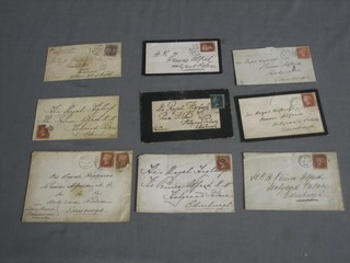 9 various Victorian envelopes to Royal addresses including HRH Prince Alfred at various times and dates during 1864 and the Queen at Windsor