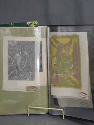 A folio of various etchings and watercolours by C Priscilla Hanbury