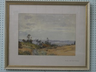 William Benner, impressionist watercolour "Across The Blyth Valley" 13" x 18"