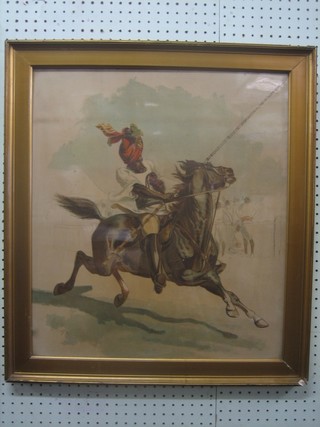 A 19th Century coloured print "Indian Lancer" 22" x 19 1/2"