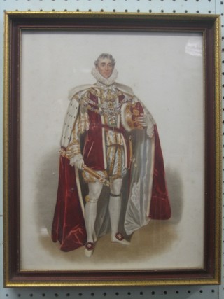 A 19th Century coloured print "The Duke of Wellington in Full State Robes" 14" x 11"