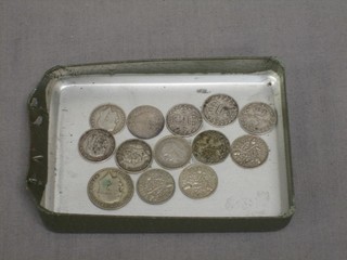 A small collection of silver coins