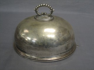 An oval silver plated meat cover 12"