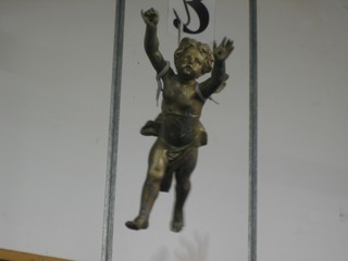 A gilt metal figure  of a cherub