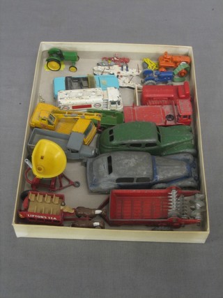 2 Triang model paddle steamers M728 and M730, a Triang Tug M731, a light vessel and other toy cars etc
