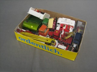 A Matchbox Super Toy fire engine and other toy cars