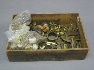 A collection of brass fittings etc