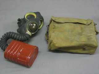A British Service Issue respirator complete with cloth case