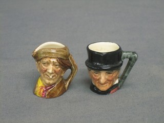 A Royal Doulton miniature character jug Old Charlie and 1 other John Peel 1"