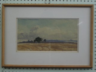 John Palmer, impressionist watercolour "Moorland Scene" 7" x 12" signed and dated '82