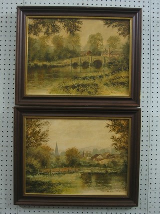 After Mike Knight, a pair of coloured prints "Rural Scenes" 11" x 16"