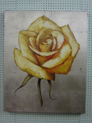 3 oil paintings on canvas "Studies of Rose Heads" 32" x 26"