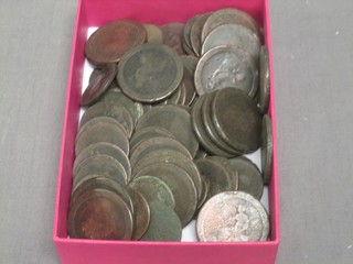 A quantity of various copper coins