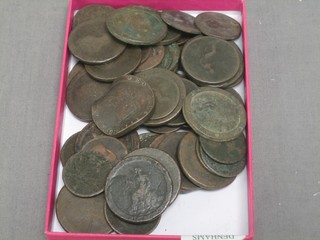A quantity of various copper coins