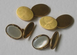 A pair of 9ct gold cufflinks and 1 other pair