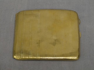A gilt metal cigarette case