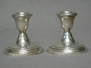 A pair of  Sterling stub candlesticks 3 1/2"
