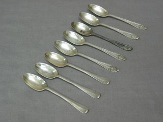 5 silver coffee spoons, London 1927 and 3 rat tail silver coffee spoons, 3 ozs