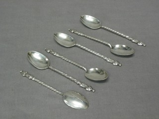 6 Victorian silver apostle spoons, Chester 1895, 3 ozs