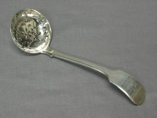 A George IV silver fiddle pattern sifter spoon London 1818, 2 ozs