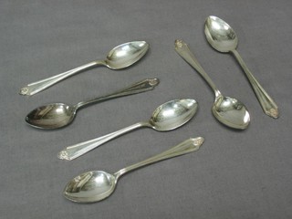 A set of 6 silver coffee spoons, Birmingham 1923, 2 ozs