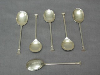 6 seal end coffee spoons, Birmingham 1927 1 ozs