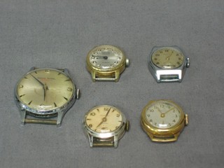 A Smiths Astral National 17 wristwatch and 4 ladies watches