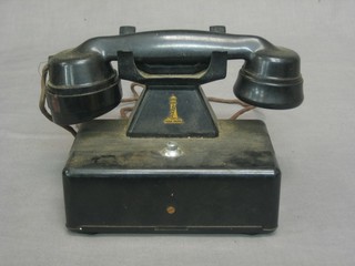 A 1930's Sterdy black Bakelite internal telephone