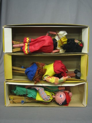 3 various Pelham puppets 