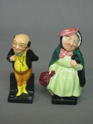 A Royal Doulton Dickensian figure - Mr Pickwick and 1 other Sarey Gamp