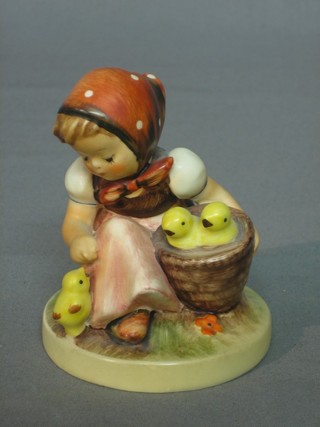 A Goebel figure in the form of a kneeling girl (chips) 3 1/2"