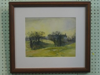 Watercolour drawing, marked Payne to the reverse "Country House"  9" x 11"