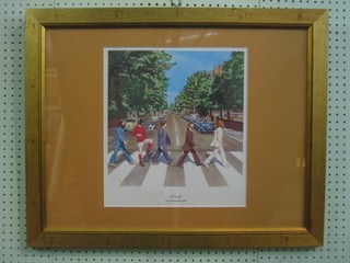 Limited edition lithograph "El Beatle" signed by George Best, Lisbon 15" x 13"