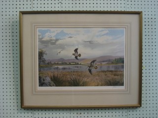 After J C Harrison, a coloured print "Snipe at Inverness-shire" signed in the margin 12" x 18"