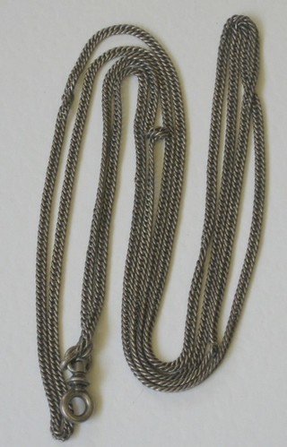 A "silver"  guard chain 26 1/2"