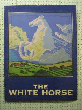 A fibre glass pub sign - The White Horse 43" x 33"