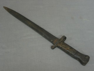 A WWI Wilkinson double edged bayonet with 12" blade (some corrosion)