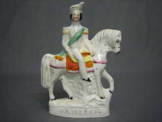 A 19th Century Staffordshire flat back figure of Campbell 9" (head f and r)