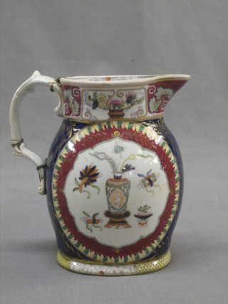A  Masons oval jug, the base with purple Masons Ironstone mark (handle f and r) 6" NB - see page 163 Godden's Guide to Masons Ironstone China 