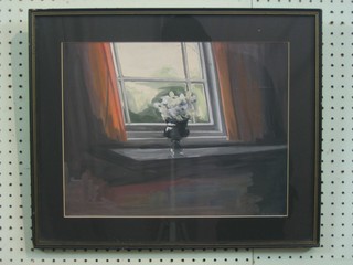 Willis, oil on board "Sunset Arrangement" the reverse with Huntington Group Art Prize 1989 at the Mall Gallery, Federation of British Artists 11" x 15"