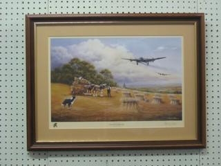 After David Waller, a coloured print "Bomber Country Harvest Homeland" 11" x 17", signed by David Waller