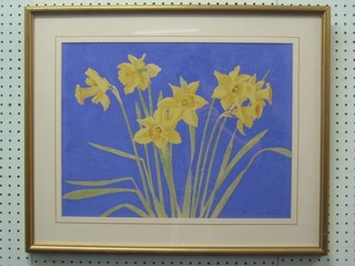 Harold Cox, watercolour "Study of Daffodils" 14" x 18"