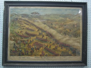 After A Sutherland, a coloured print by G W Bacon "Omduman The First Battle 630 2nd September 1898" 19" x 28" (some water damage)