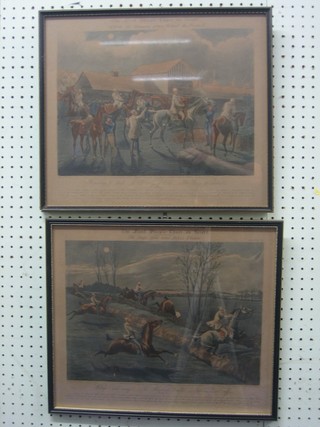 After Henry Alkin, plates 1-4 "First Steeple Chase on Record" 11" x 14"