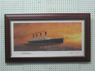 After Adrian Rigby "Titanic's Last Sunset" 9 1/2" x 24"