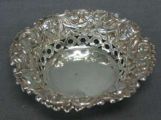 A circular pieced silver dish 3"