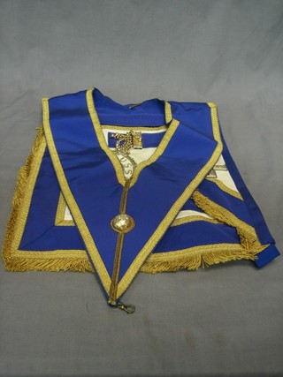 A Provincial Grand Officer's full dress apron, Deacon complete with collar