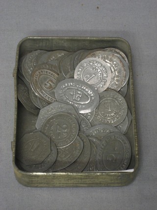 Various pressed metal co-operative tokens