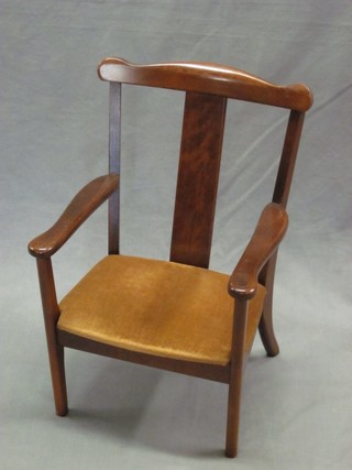 A childs Parker Knoll beech framed open arm chair